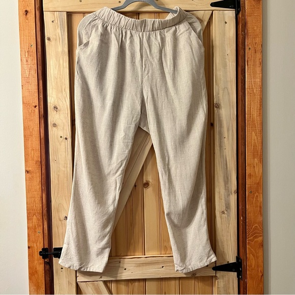 Candidly Chan Pants - LIKE NEW✨Cropped Linen Pants
